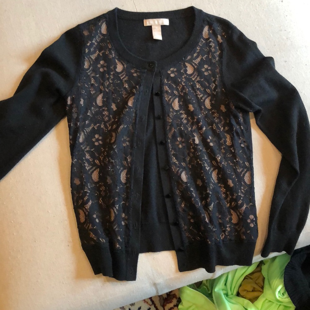Black lace cardigan